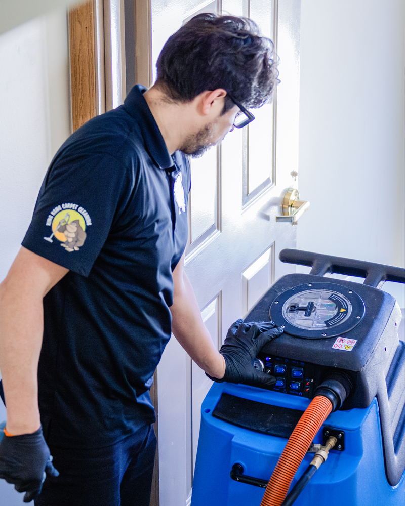 Saul-using-his-cleaning-machine Saul at King Kong carpet cleaning with his cleaning machine